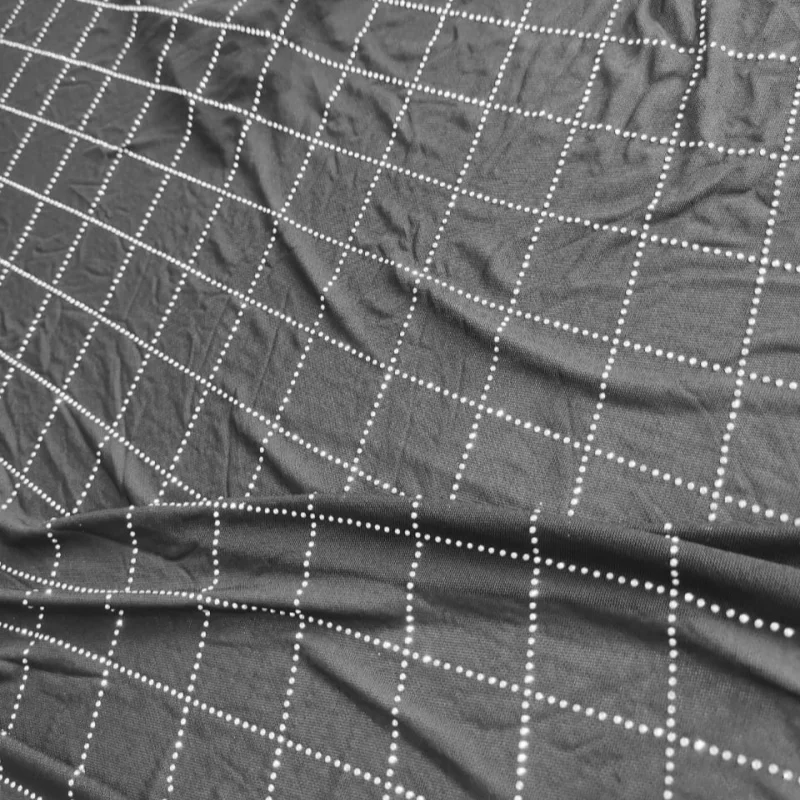 Soft Elastic Mesh Fabric  Spliced Black AB Color Diamond Rhinestone Fabric Rhomboid Network Fishnet Cloth