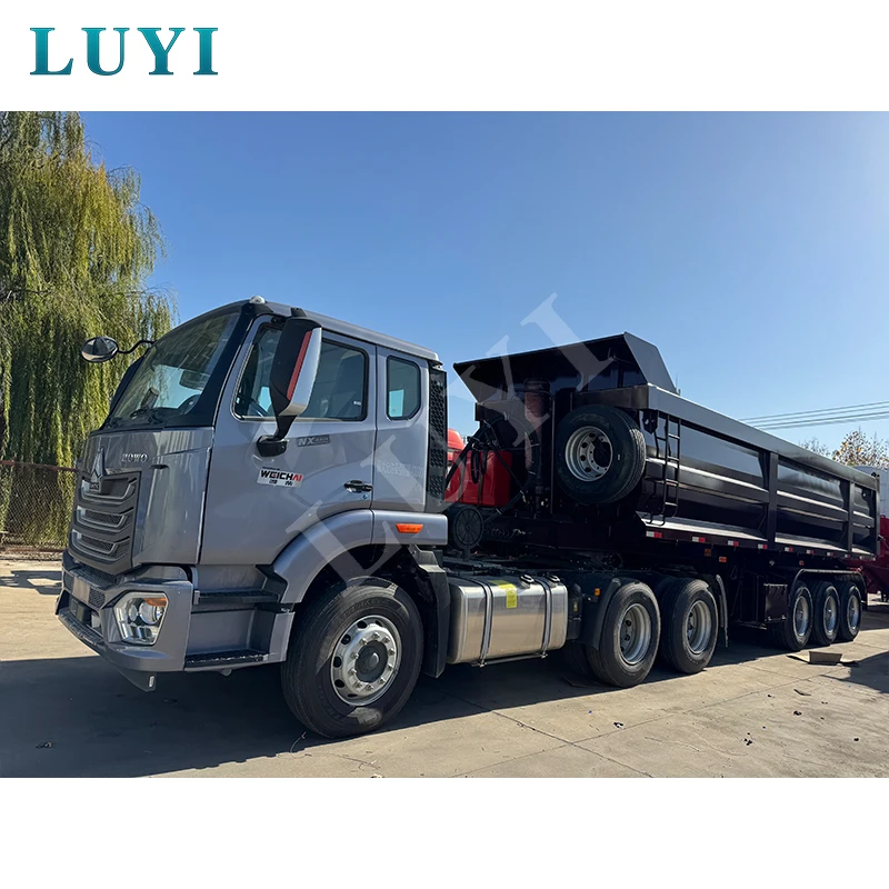 Heavy Duty Delivery Dumper Truck Semi-Trailer 40 Cubic Meter 3/4 Axle U-Shape Hydraulic Rear Dump Tipper Truck Semi Trailer