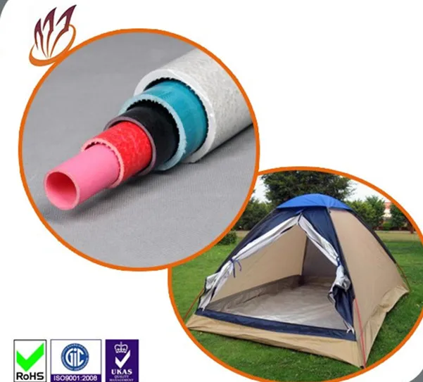 
Light Green Fiberglass Poles with metal connectors FRP Pultruded Products/FRP Tent Poles/Fiberglass Golf Sticks 