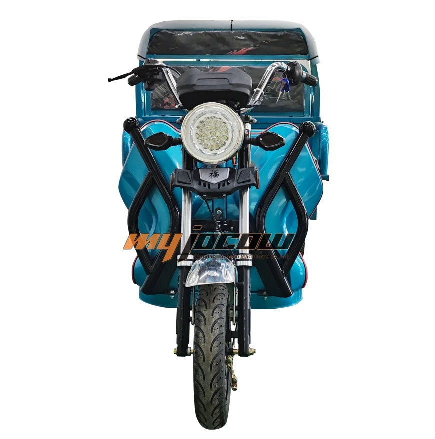 Big power 2 doors cheap electric tricycle used for cargo with front cabin