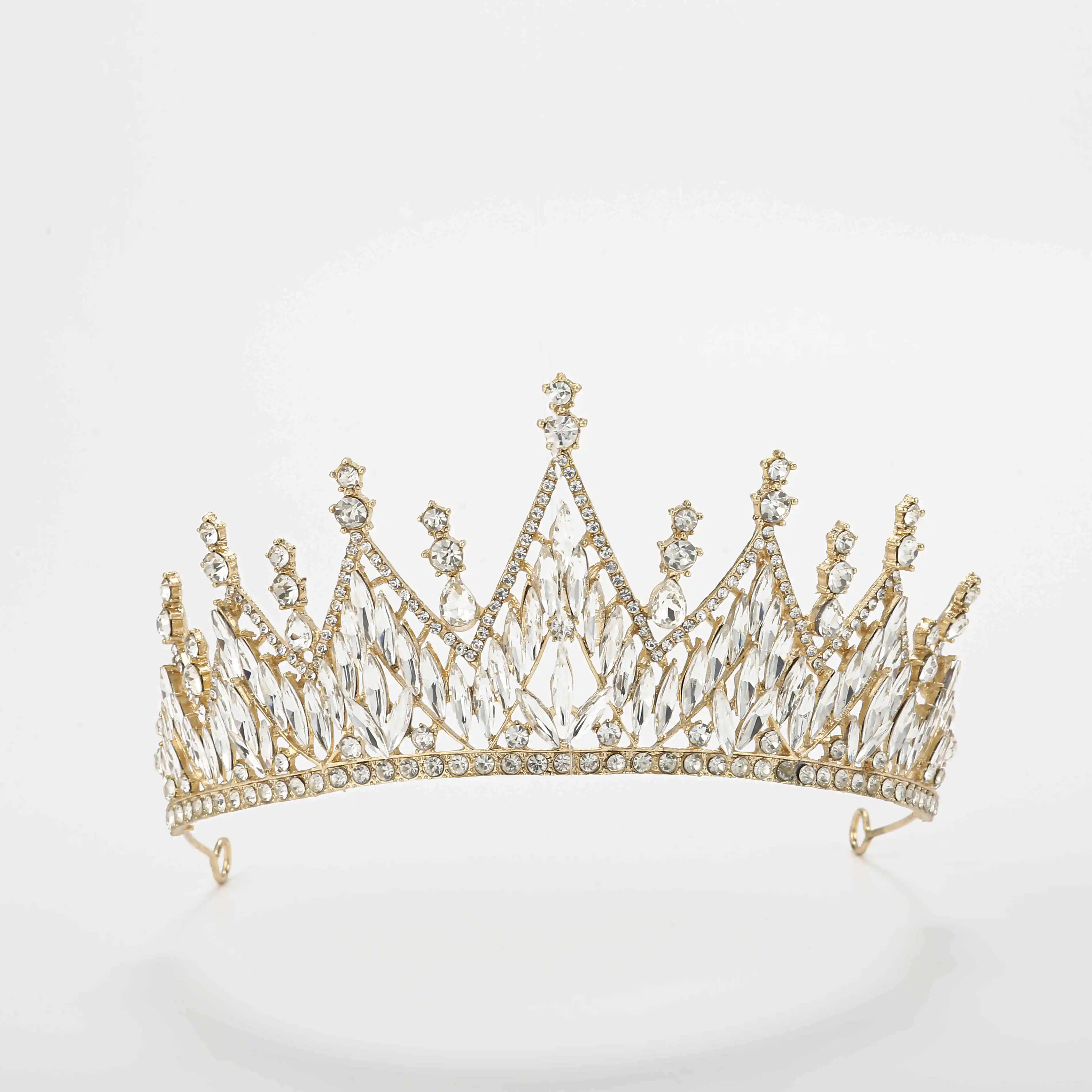 Baroque Crowns for Women, Queen Princess Crown Tiaras with Crystal, Girls Adult Bridal Hair Accessories Gifts