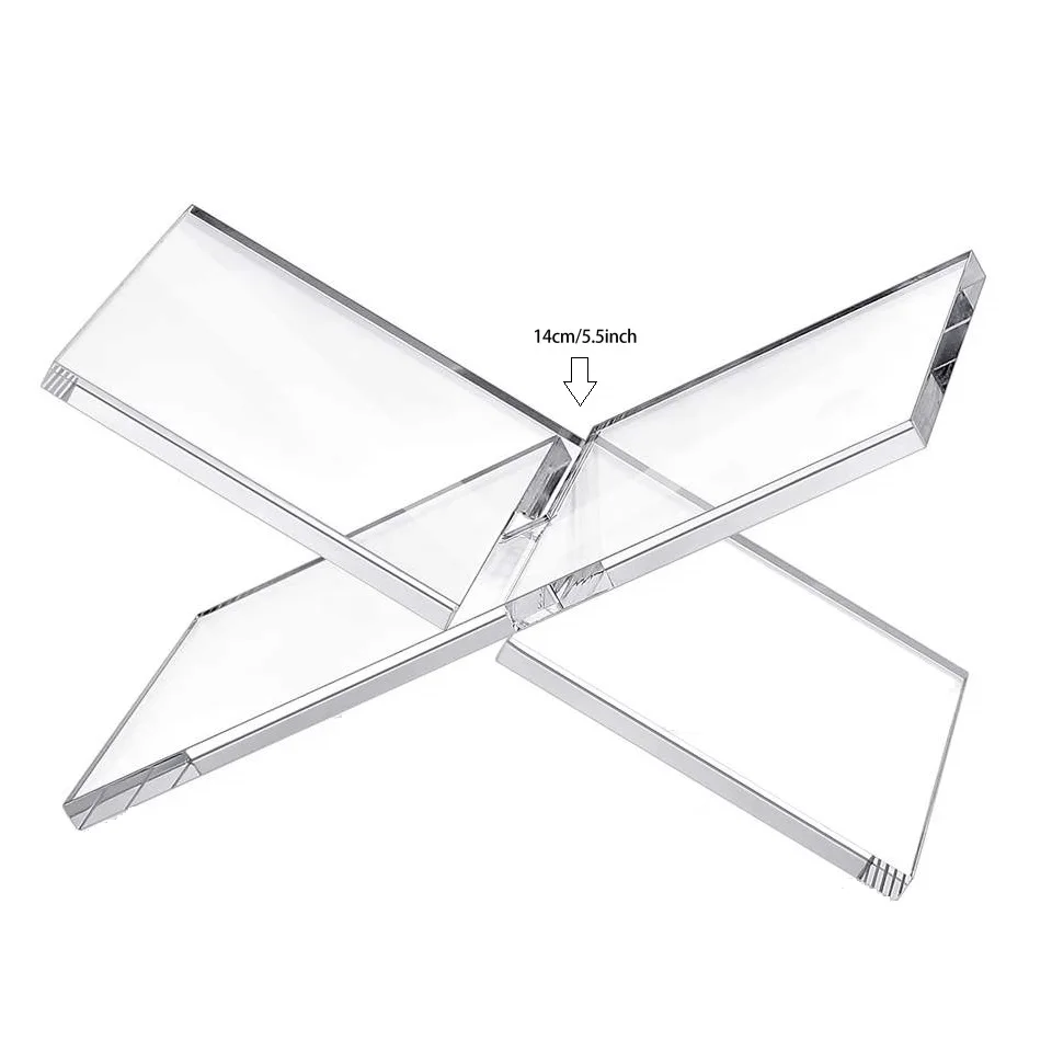 Customized transparent Acrylic Book stand Reading Display stand floding book holder for reading