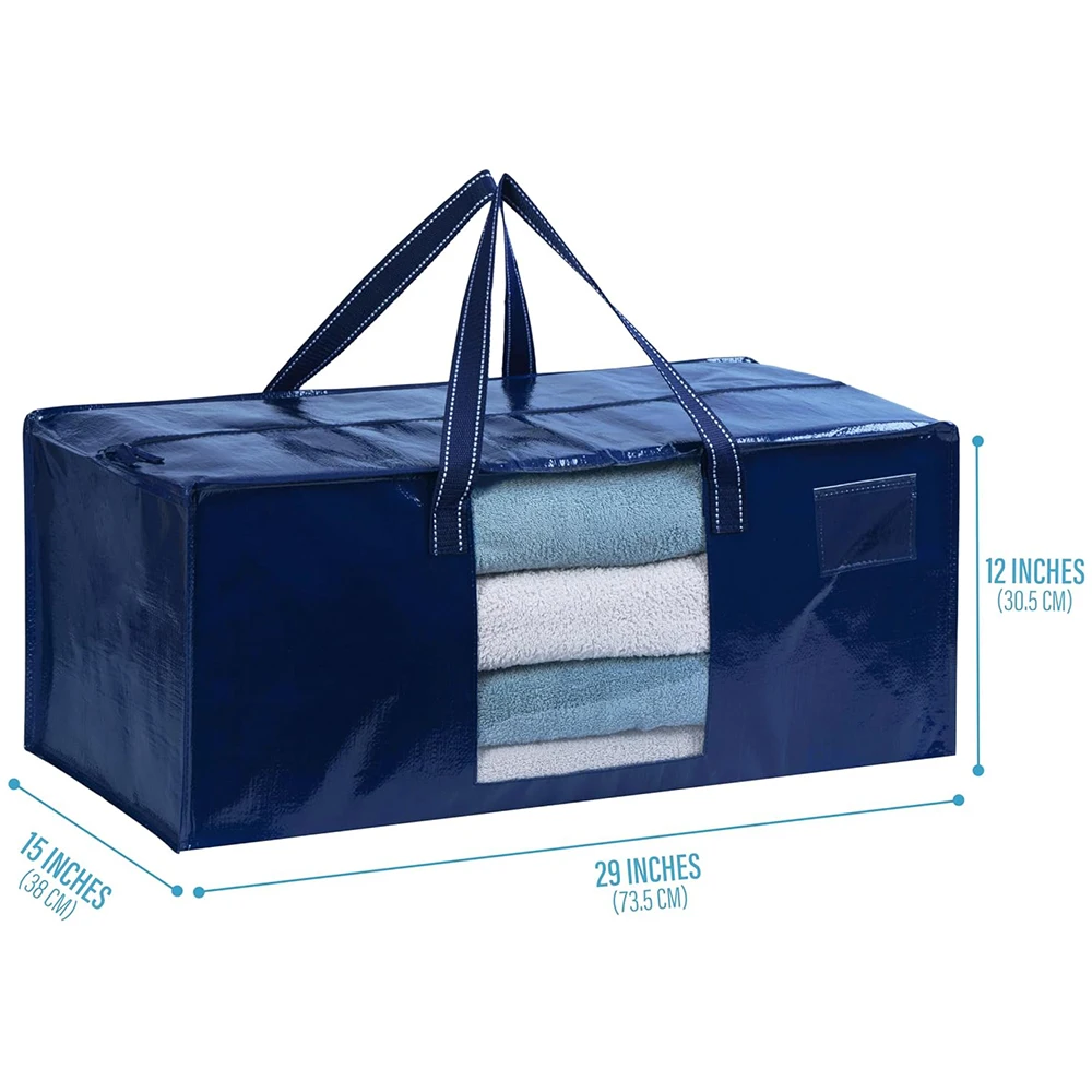 Wholesale Heavy Duty Large Moving Storage Bag with Zippers for Travelling Christmas Decoration