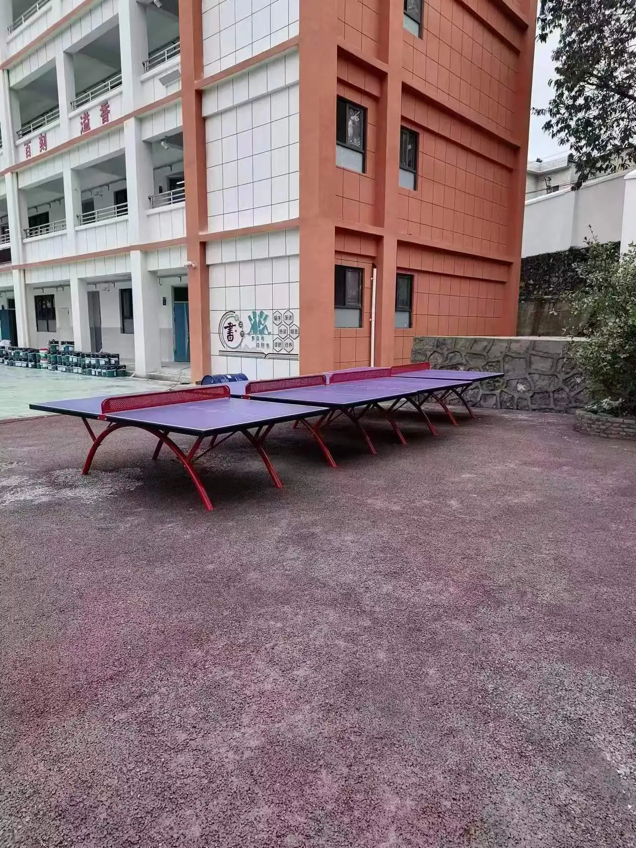 factory price custom training playing steel Standard Size Waterproof PingPong Table