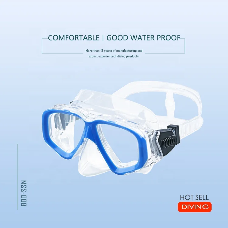 Низкий внутренний объем ударопрочное обзорное стекло бесплатная маска для дайвинга с гибким и легко Регулируемая пряжка