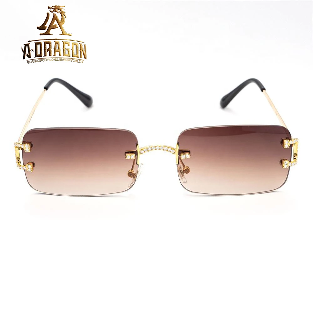 Luxury VVS Moissanite Diamond Pass Diamond Tester Sun Glasses For Men Fast Shipping
