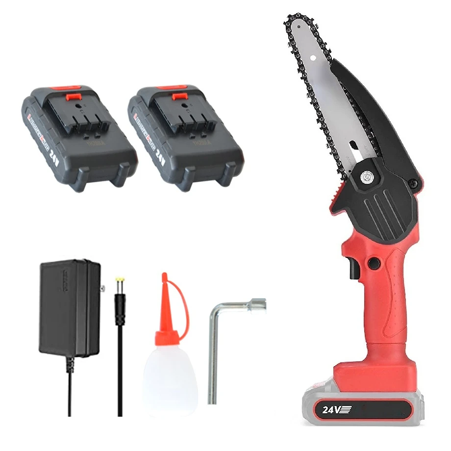 6 inch 21V 550W Portable Handheld Electric Tree Cutting Cordless Chain Saw Battery Mini Chainsaw Motosierra Electrica For Wood
