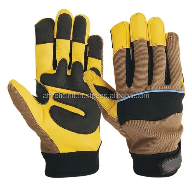 2017 Best Selling Mechanic Gloves Very High quality Goatskin leather heavy duty gloves for mechanic