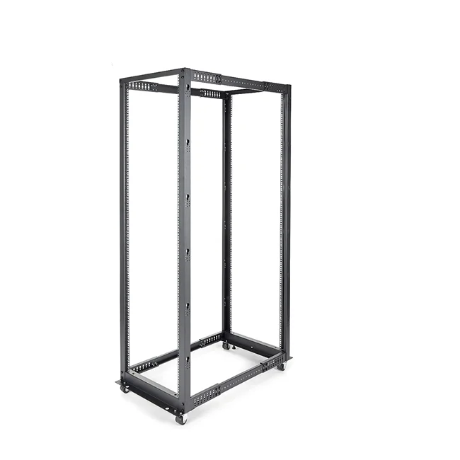 42U 4 Post Open Frame Server Rack - Floor Standing Network Data Cabinet