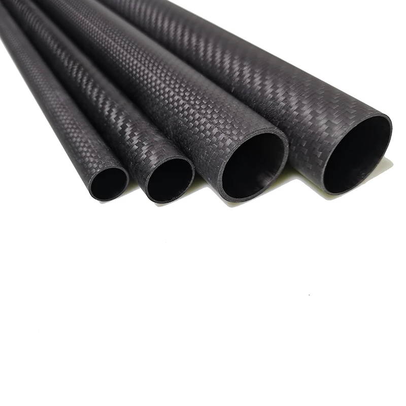3k Carbon Fiber 100% Pure Carbon Twill Plain Matte Glossy 3K  1200mm 1000mm  Fiber Carbon Tube Customized Length