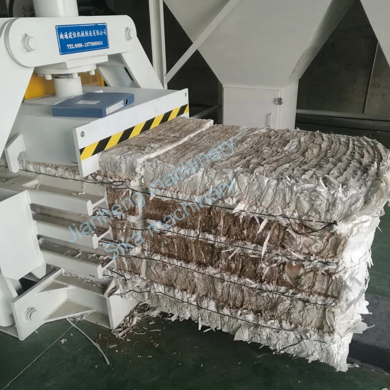 Automatic horizontal waste paper cardboard plastic compress machine baler machine