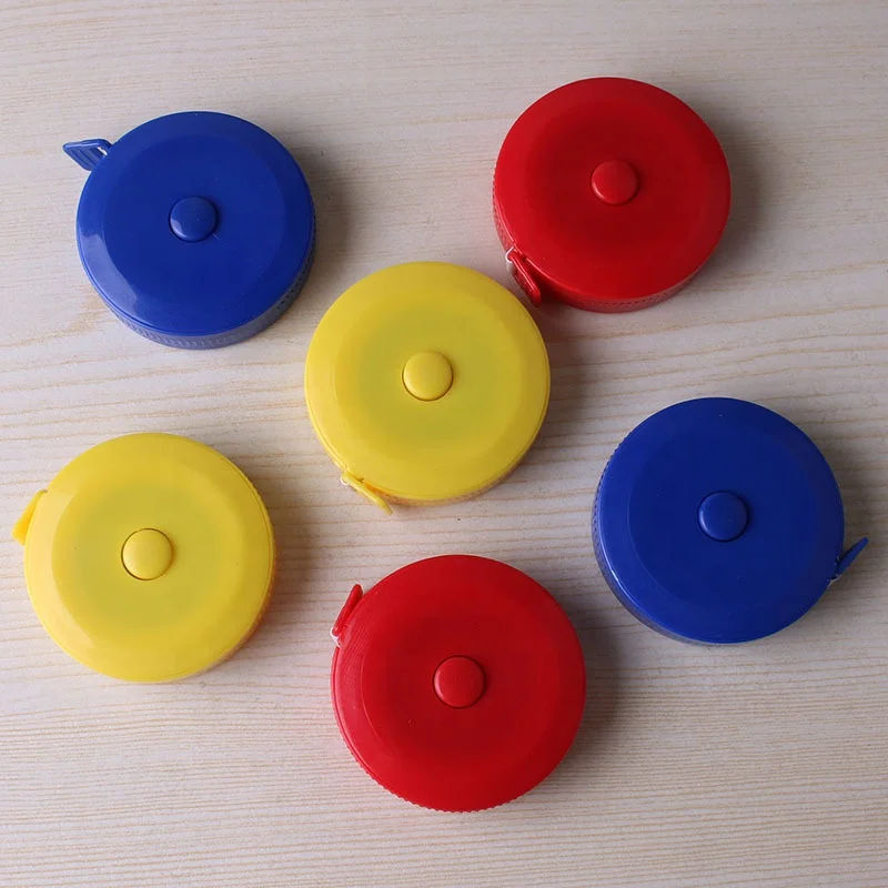 60 Inch Soft Fabric Push Button Sewing Retractable Body Measuring Weight Loss Tape Scale Ruler for Cloth Tailor Knitting Craft