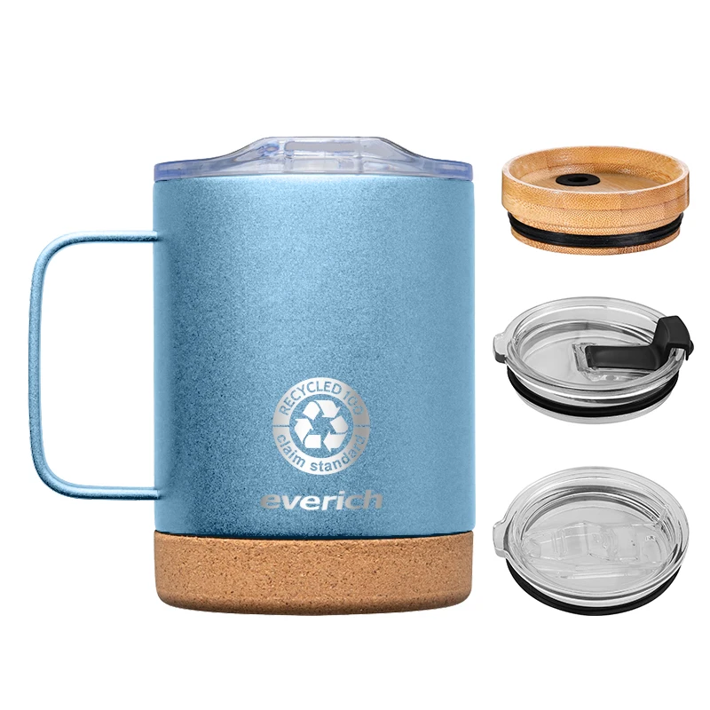 BPA free tumblers 18/8 stainless steel vacuum insulated customization color 12/24oz capacity with cork bottom