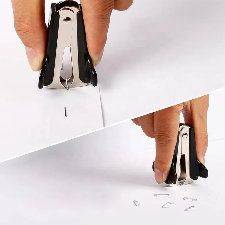 Mini Staples Remover Comfortable Extra-wide Finger Grips Heavy Duty Portable Paper Staple Remover for Removing Standard Staples