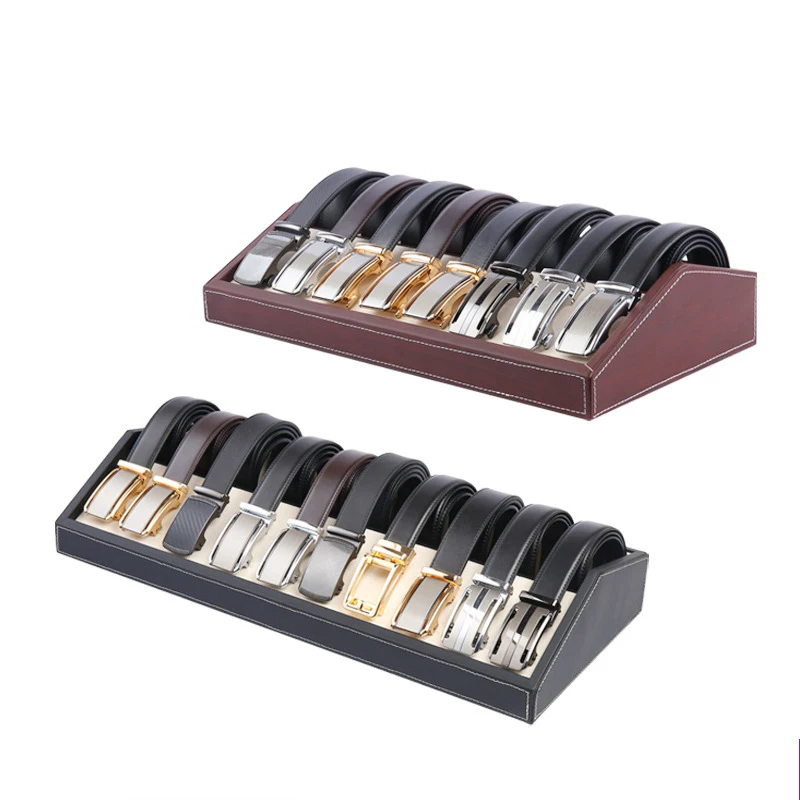 6 Grids Belt Rack Organizer Box for Closet and Drawer Belt Storage Organizer and Displayer for Men Women