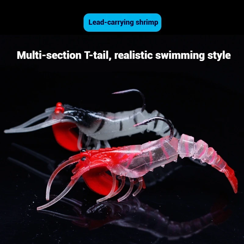 Cheap wholesale fishing 9cm 13g fishing shrimp soft plastic fishing lure bait
