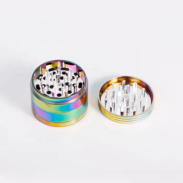 Fashion customize 60*50mm 4parts zinc alloy herb smoking grinder