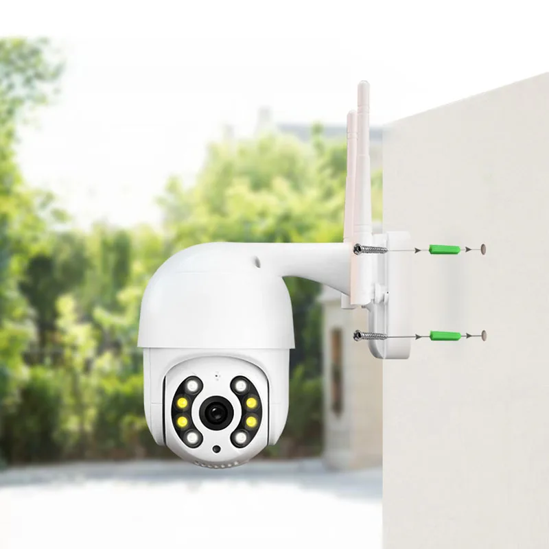 Digital Zoom PTZ Camera Full HD 1080P Humanoid AI Alert Detection IP66 Waterproof Wireless WiFi Two Way Audio IP Camera