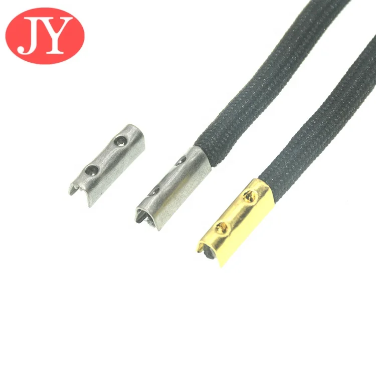 Custom U shape jogger tips head diy replacement gold color tip brass metal end cap tipping