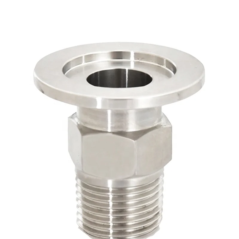 Stainless Steel ISO KF To NPT Male Vacuum Fitting Pipe Adapter