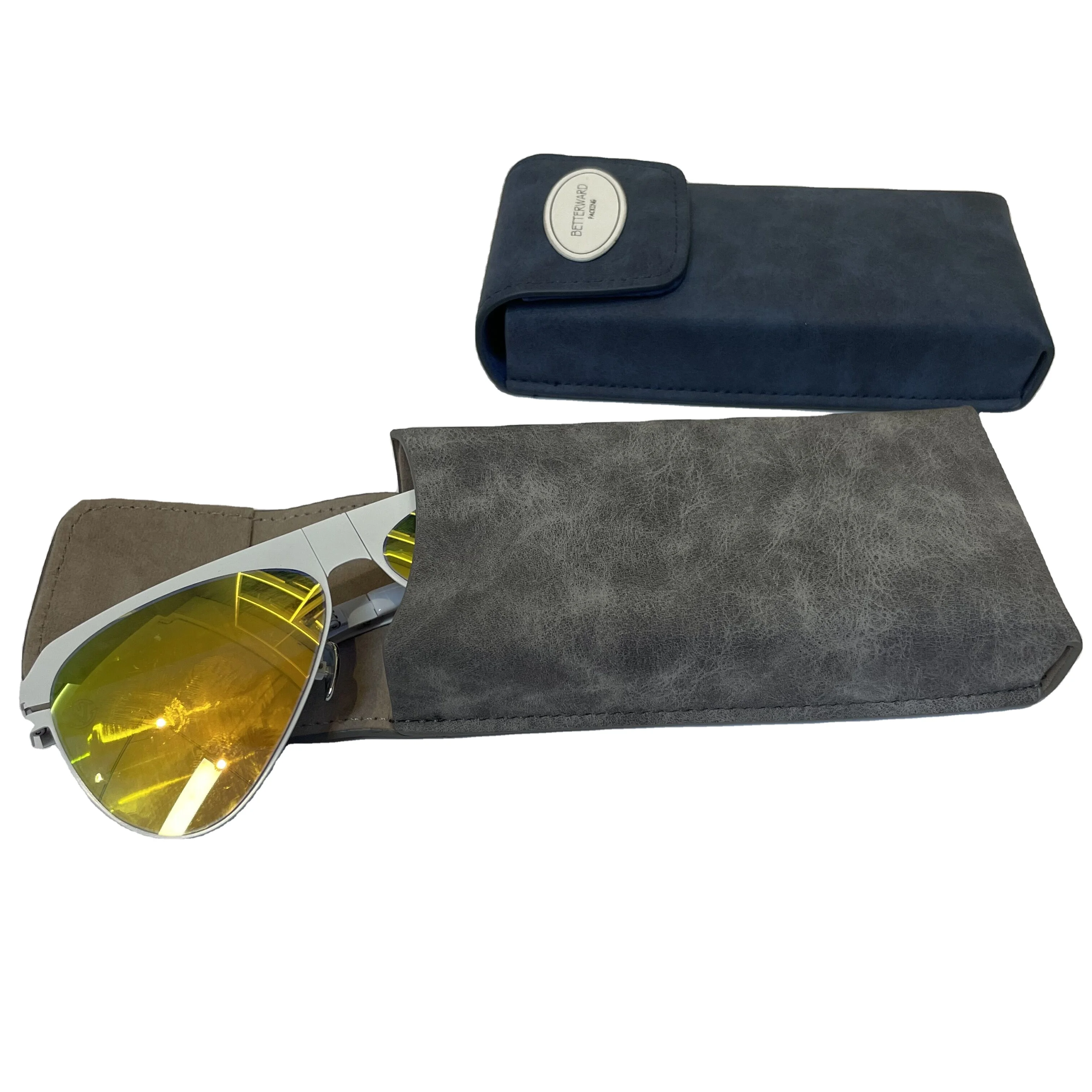 
Low MOQ high quality modern stylish PU glasses case sunglasses box 