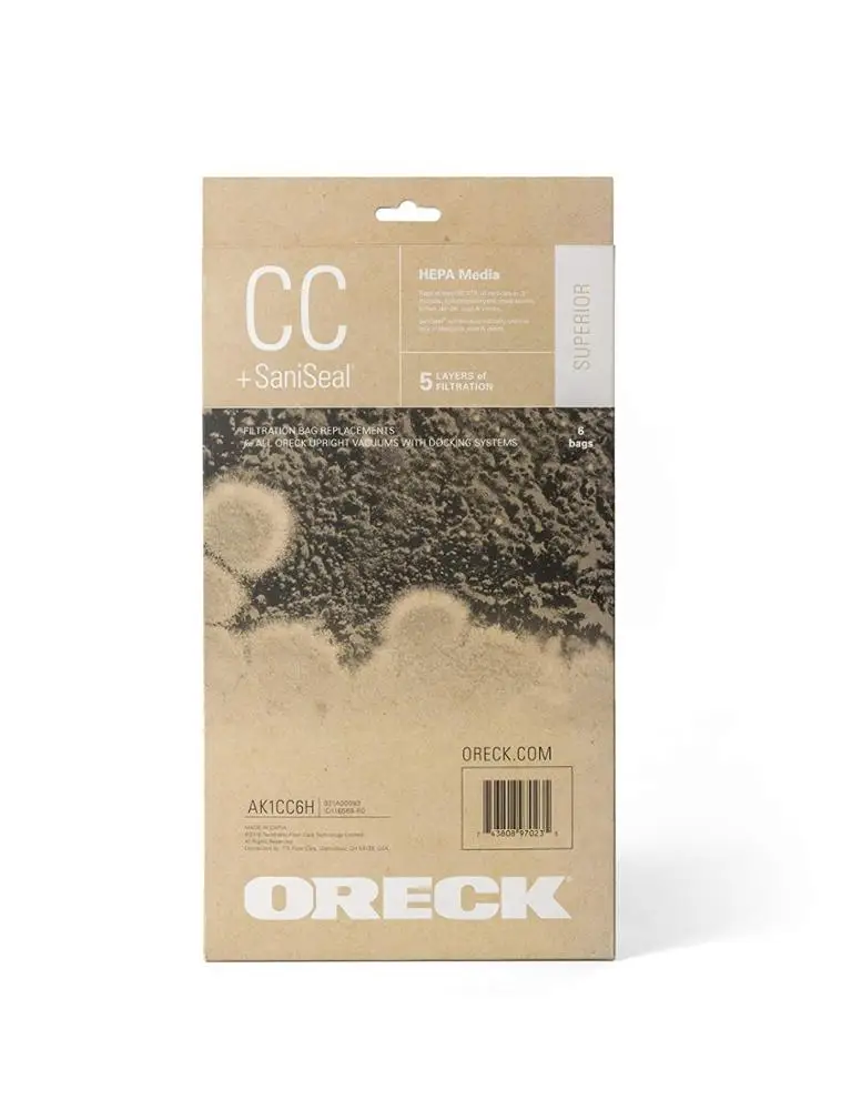  Превосходные мешки для фильтрации Oreck HEPA-6pk AK1CC6H meltblow скрепленный в проволоке материал и фиолетовые Фильтрационные