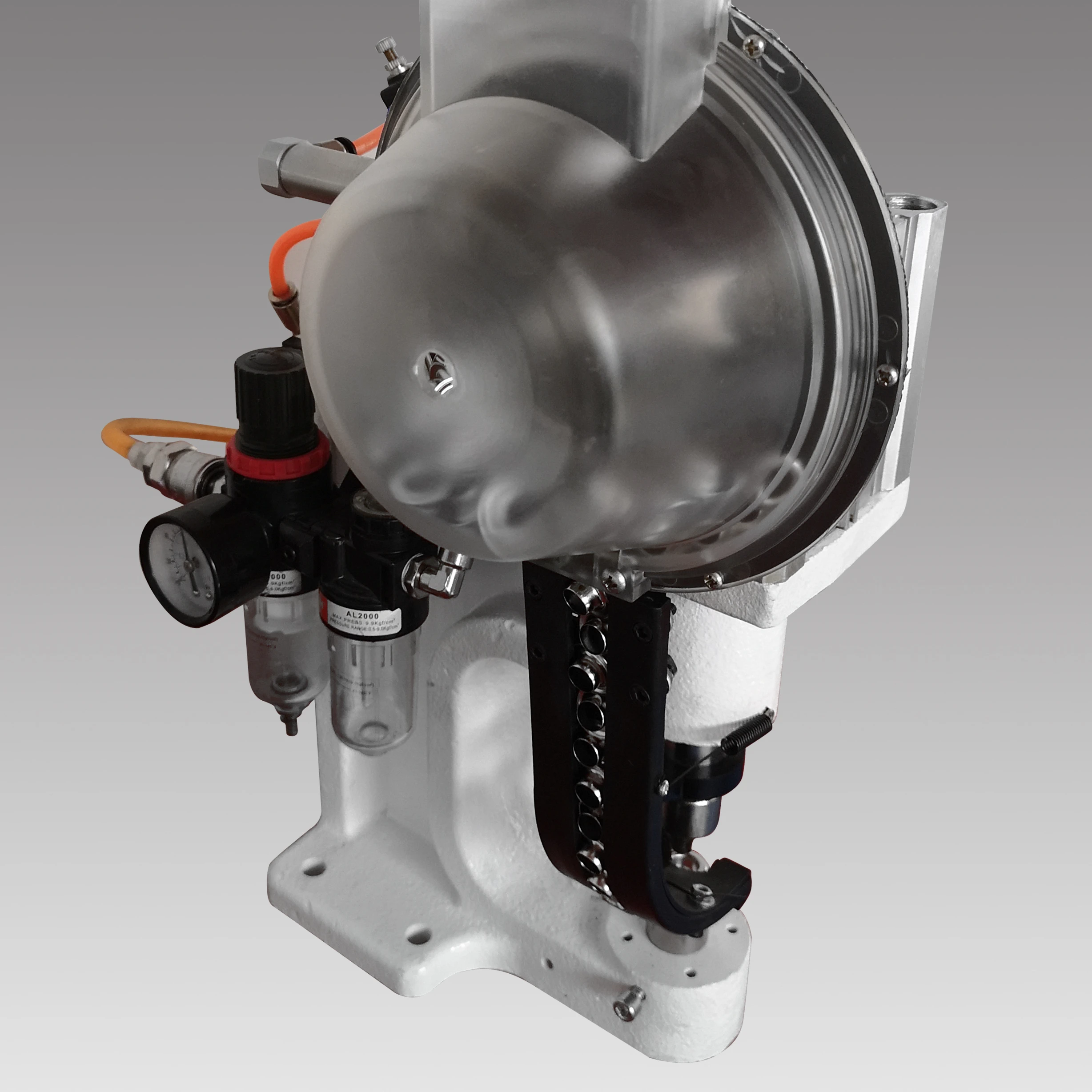 Pneumatic Automatic flex banner curtain fabric PVC automatic feeding grommets eyelets punching machine