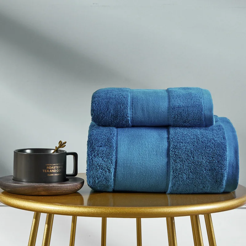 Custom wholesale five-star hotel linen cotton combed cotton spiral satin solid color towel