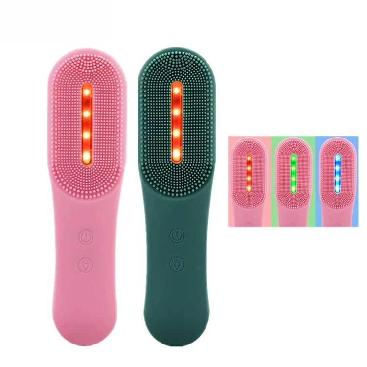 Led Therapy Silicon Facial Cleaner Brush Cleansing Brush Face Cleaner Beauty Facial Brush