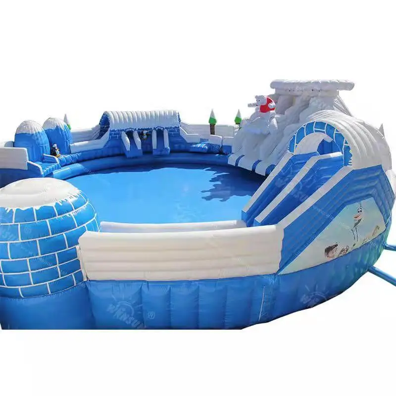 10m 18m dia factory summer hot Inflatable water park slide equipment run rides sale,inflatable water splash games for rentals