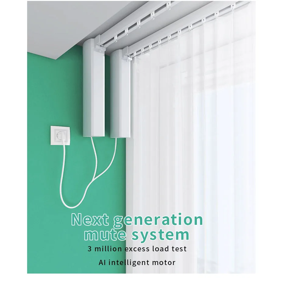 Classic motorized curtain tracks roman rods S type tracks for hotels