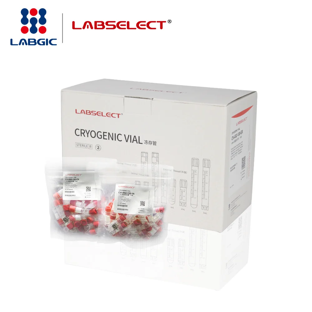 Hot sale LABSELECT 1.2ml screw cryogenic laboratory equipment sterile supplies freezing tube, Internal Thread