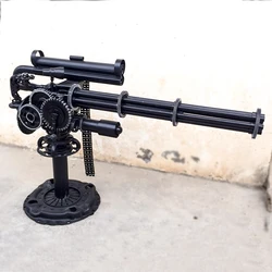 Aetro punk industrial submachine gun model with bar metal decorations