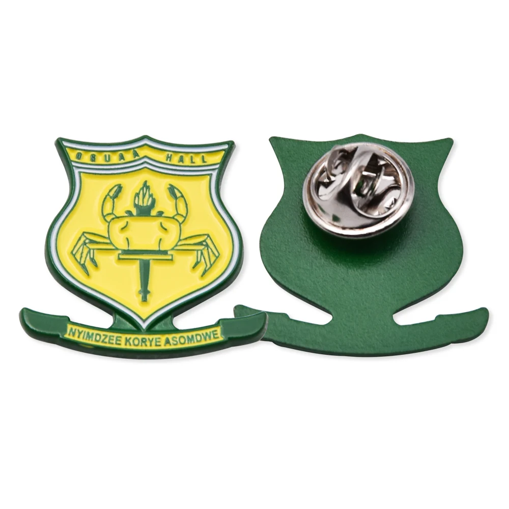 Magnetic suction badge metal pins transparent leaf custom soft enamel lapel pin