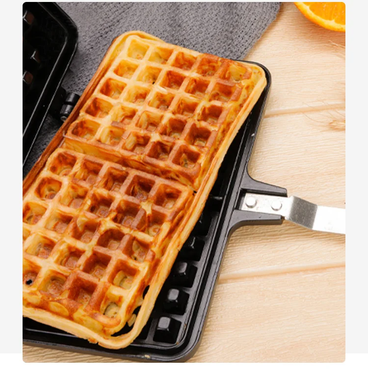  Non-stick Rugged aluminum double-head Waffle Maker Mould Kitchen Tool Cake