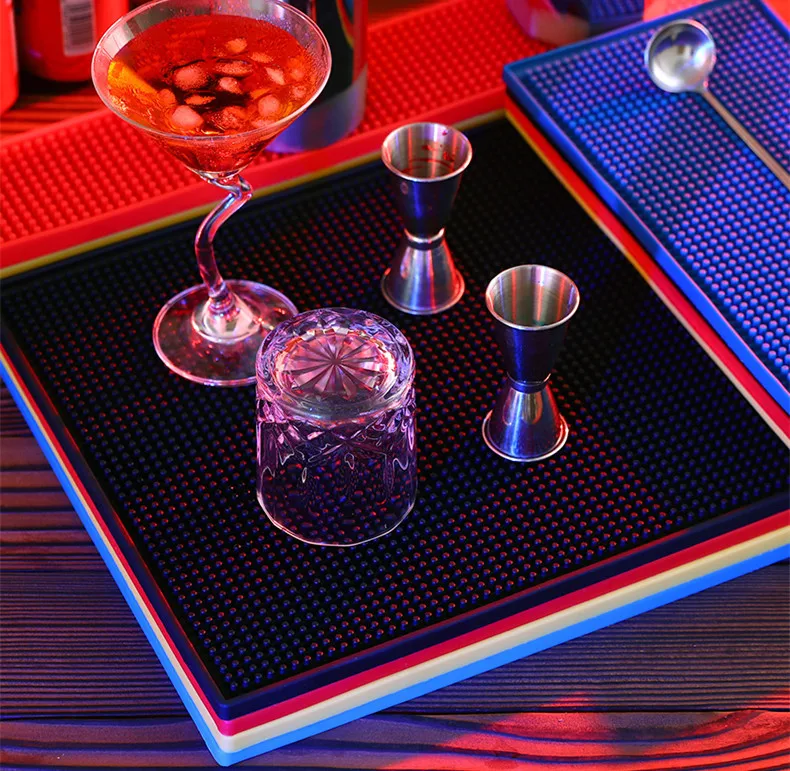 10+ years promotional party bar night club customize beer rubber bar mat pads with logo