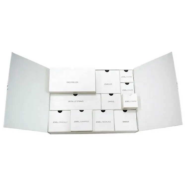 Wholesale Custom Christmas Fidget Advent Calendar Box Ramadan Decorations Rose Candle Jewelry Mystery Gift Box