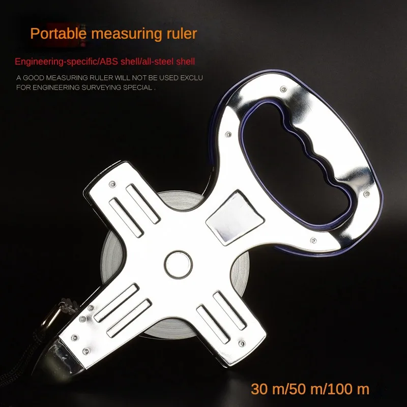 Portable ABS steel frame ruler thickened and durable 30m 50m 100m Waterproof  Construction Engineering Measuring Tape