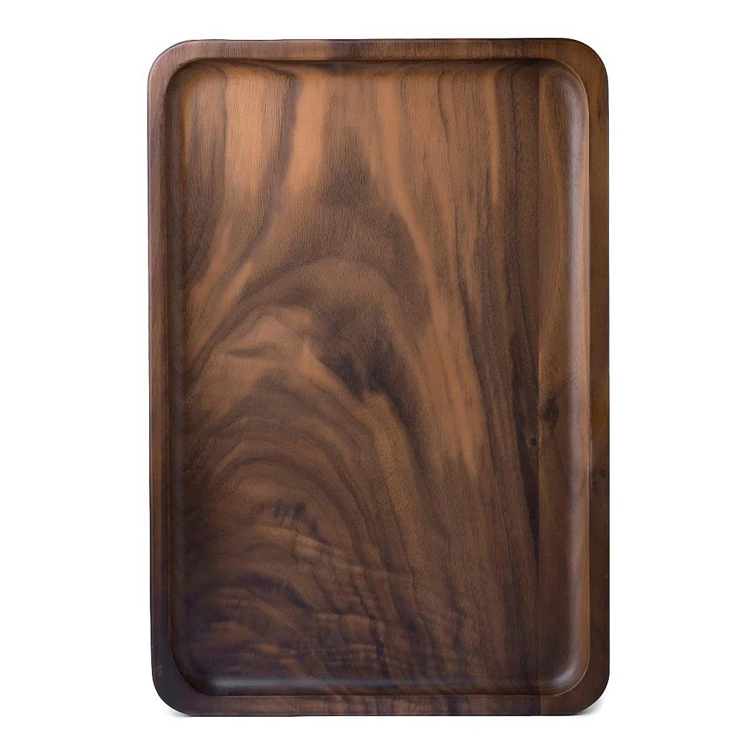 TAOTAOJU factory square tray customized solid wood serving plate Rustic Walnut dessert tray coffee tea pllate wooden tray