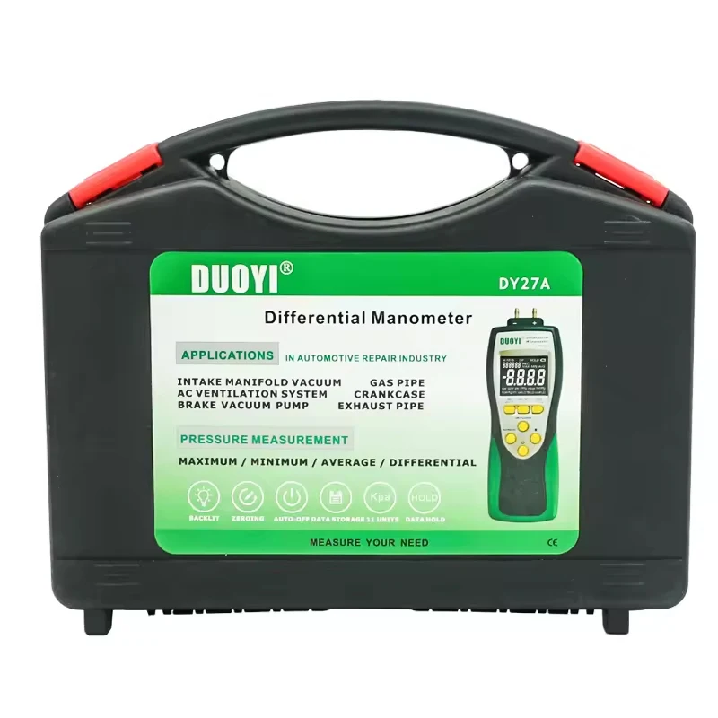 X2 DY27A natural gas differential pressure meter handheld portable digital manometer vacuum negative pressure gauge
