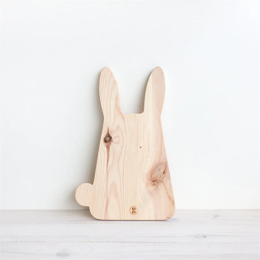 Factory Wholesale Personalised Charcuterie Table Decor Handmade Kitchen Gifts Cheese Board Bunny Rabbit Serving  Wooden Tray
