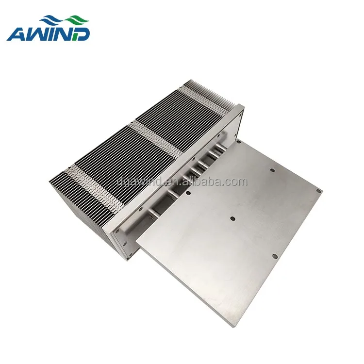 200w 240watt soldering copper tube heatsinks aluminum zipper fin radiator thermal heat sink for communication server