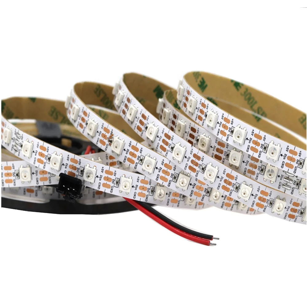Factory Direct Sale ws2812b 60led/m ws2812 led strip wholesale 5v led ws2812b led strip smart strip lights