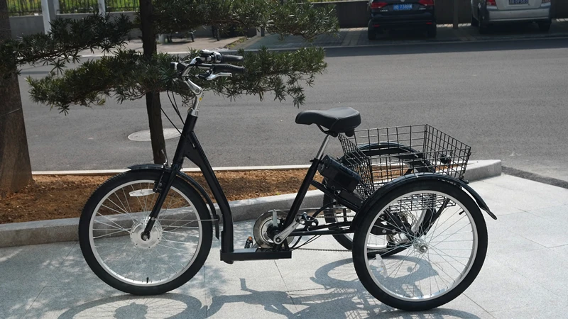 Adult etrike EU warehouse three wheel cargo bike tricycles 7 speed with rear basket for loading