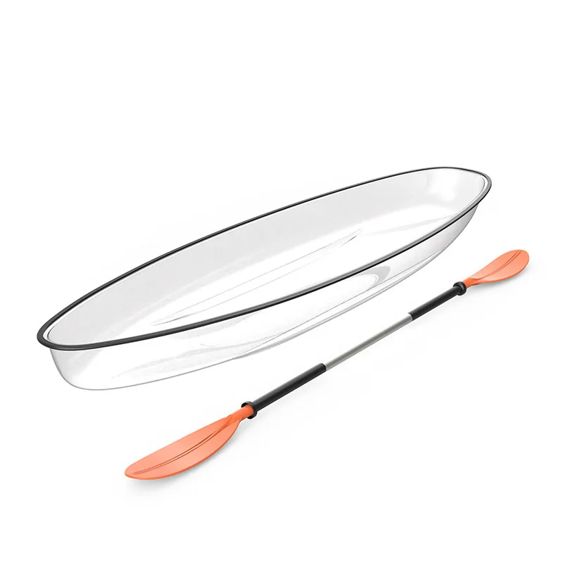 Photography single double full transparent kayak SUP plate glass boat canoe PC crystal boat scenic paddle