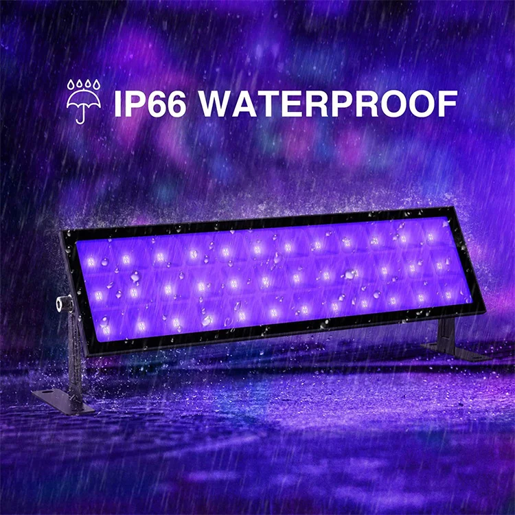 Outdoor Waterproof Ultraviolet Blacklight 72W UV 395NM floodlight AC85-265V Fluorescent purple Stage Lamp For Bar Party