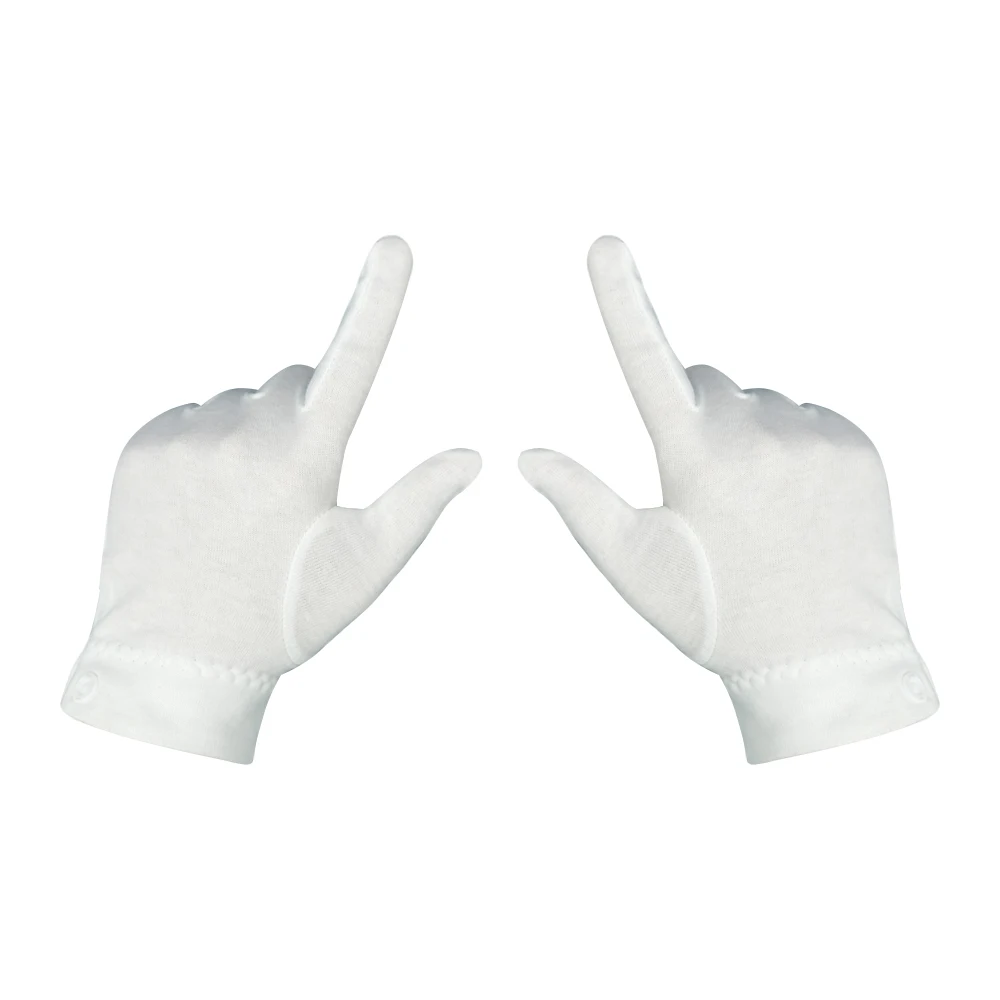 Wholesale Anti-Slip Nylon Gloves Custom White Cotton Gloves for Ceremonial and Waiter Use Masonic Design