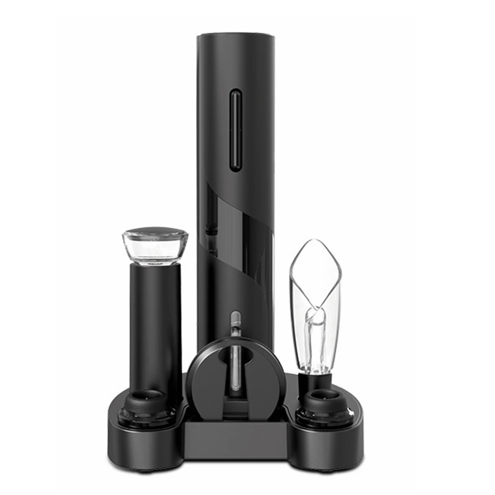 Customized Dry battery red wine tool automatic electric wine bottle opener gift set