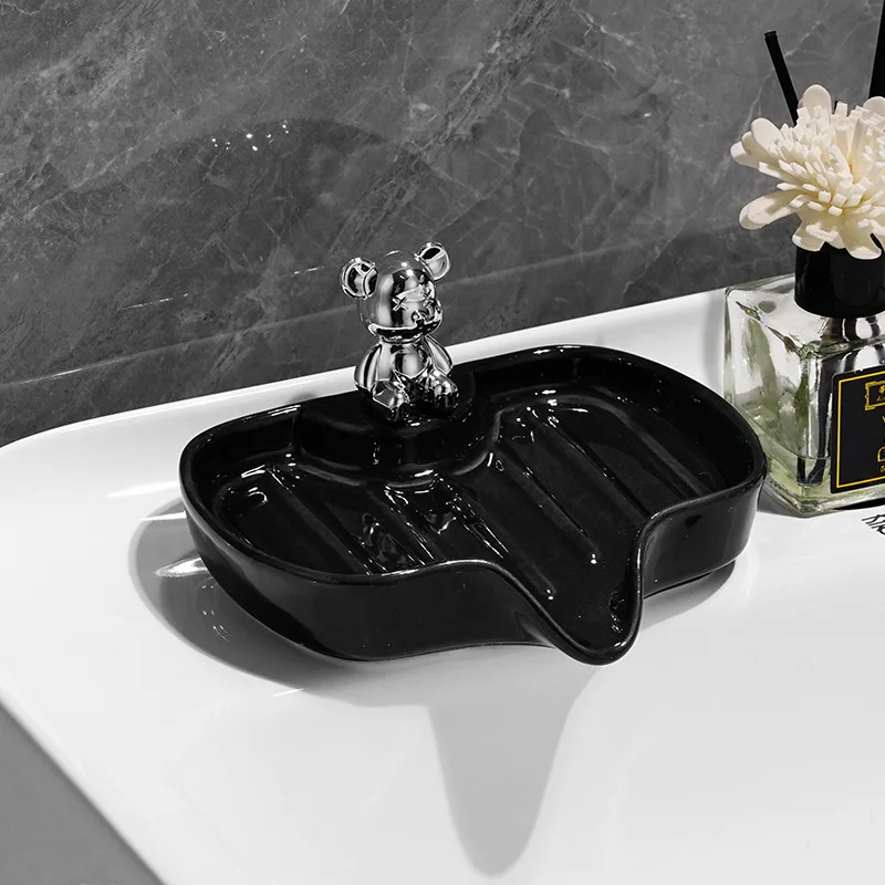 Lovely ceramic soap dish holder soap saucer bathroom accessories for home hotel