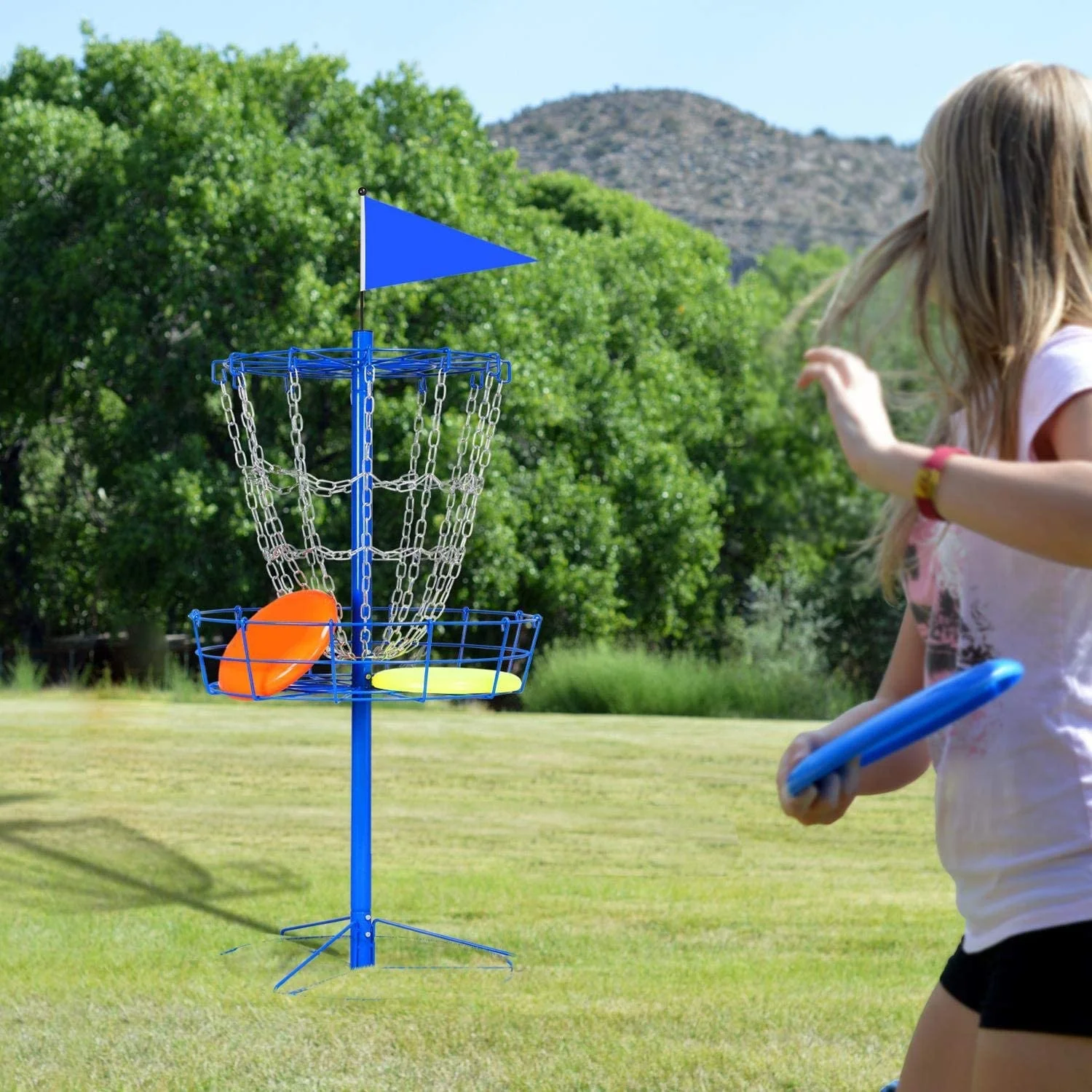 Disc Golf Basket Portable Metal Disc Golf Target Flying Disc Golf Practice Basket Indoor Outdoor